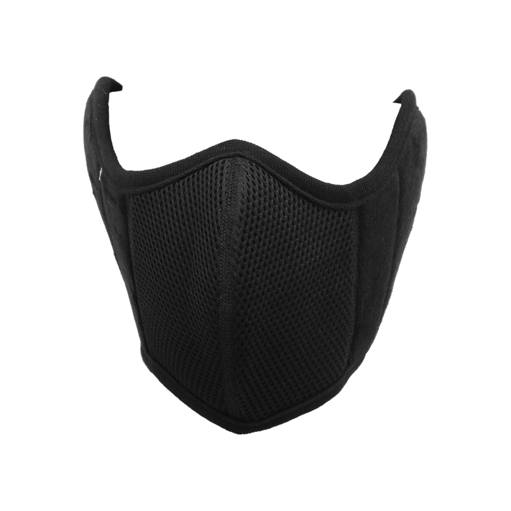 Winter Cotton Warm Mask Bike Cycling Half Face Ear Mask for Running Outdoor Winter (A922 Gridding, Black)