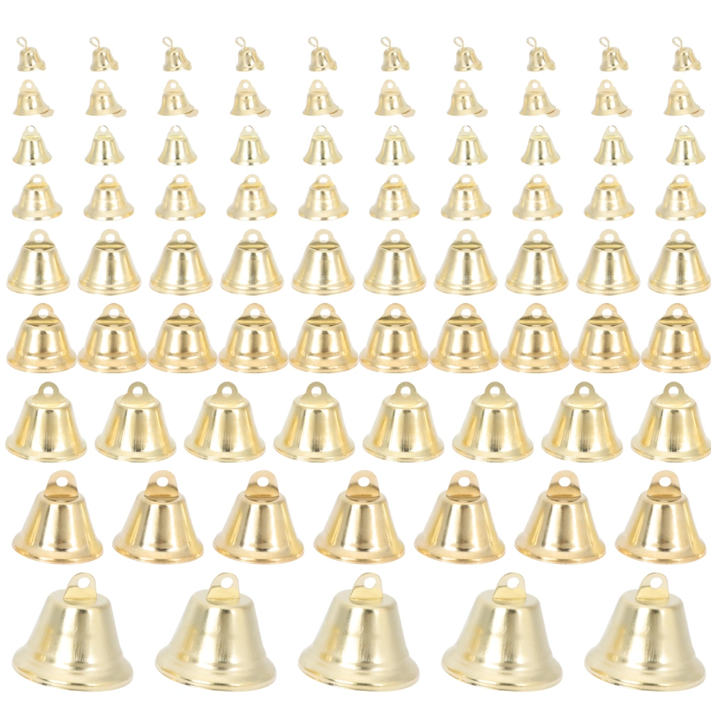 90pcs Xmas Metal Bell Hanging Decors Xmas Tree Bell Hanging Pendants Home Decors