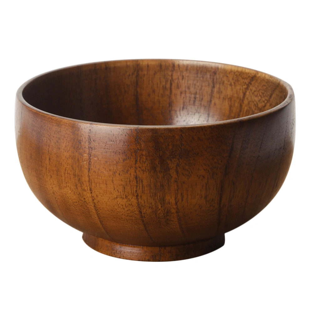 1pc 9X6.5CM Practical Wood Salad Bowl Creative Thicken Fruits Bowl Round Bowl