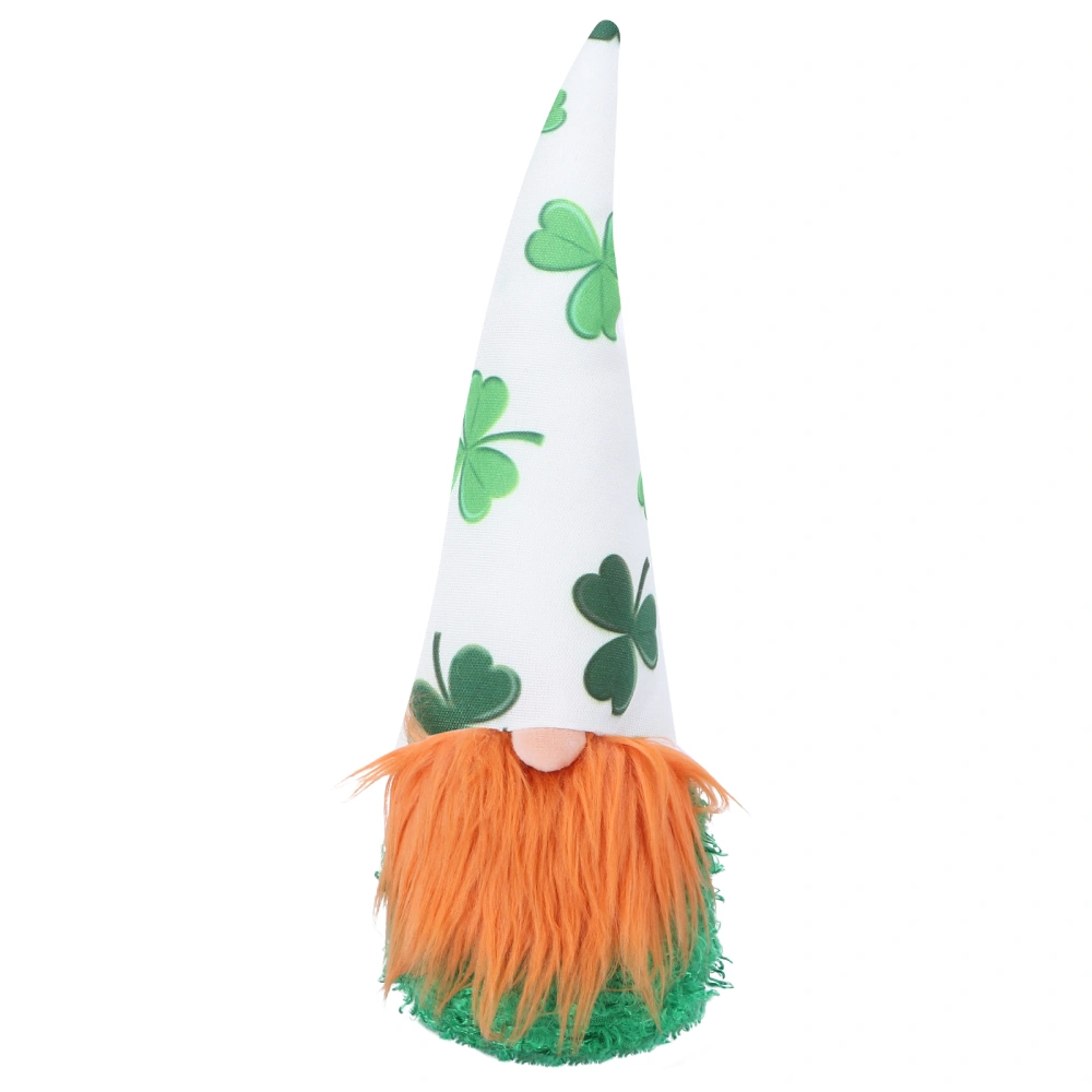 1Pc St. Patrick's Day Adornment Decorative Gnome Doll Plush Toy Festival Prop