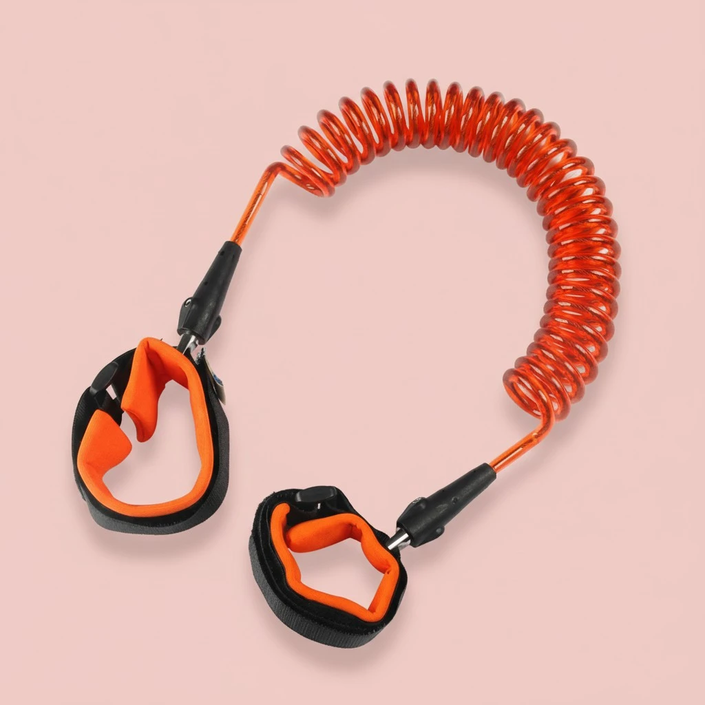 Kids Safety Harness Children Leash Wrist Link Traction Rope Anti Lost Belt 1.5M(Orange)
