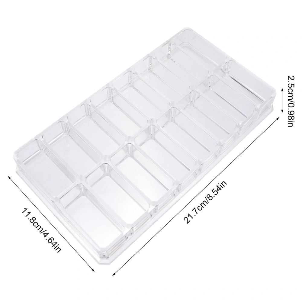 Transparent Acrylic Powder Jewelry Storage Box Cosmetic Makeup Organizer Holder