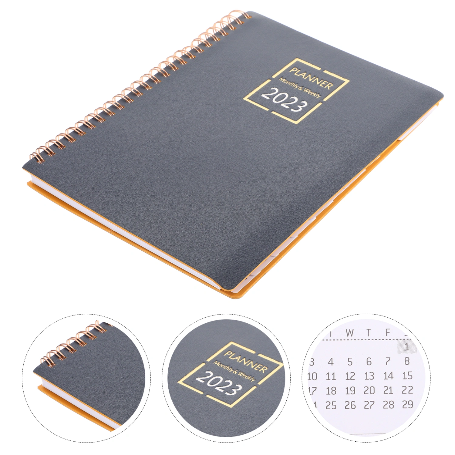 English Planner Notebook 2023 Planner Coil Notepad Side Turning Planner Notepad
