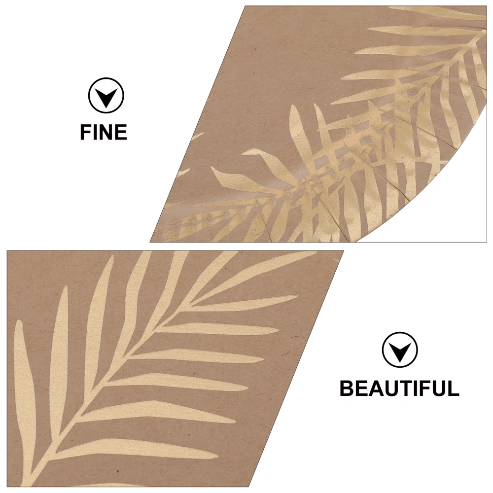 8 Pcs Palm Leaf Pattern Dinner Plates Environmental Protection Paper Tableware