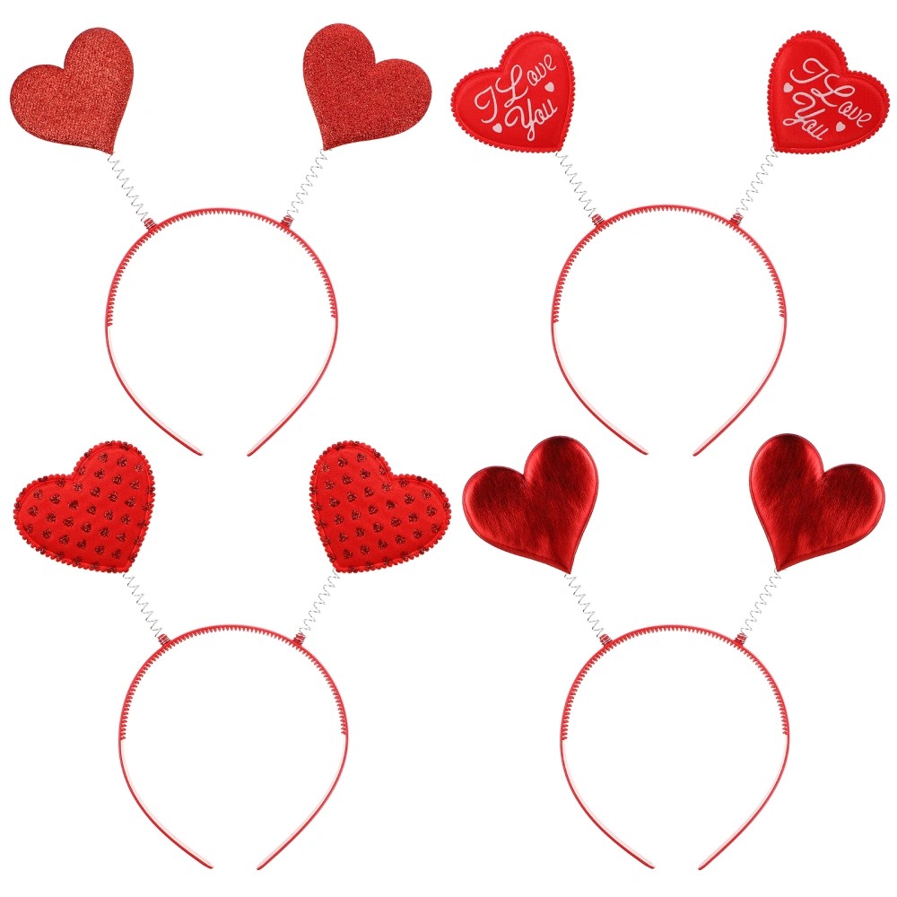 4pcs Lover's Day Hair Bands Lovely Hair Party Costume Accessories