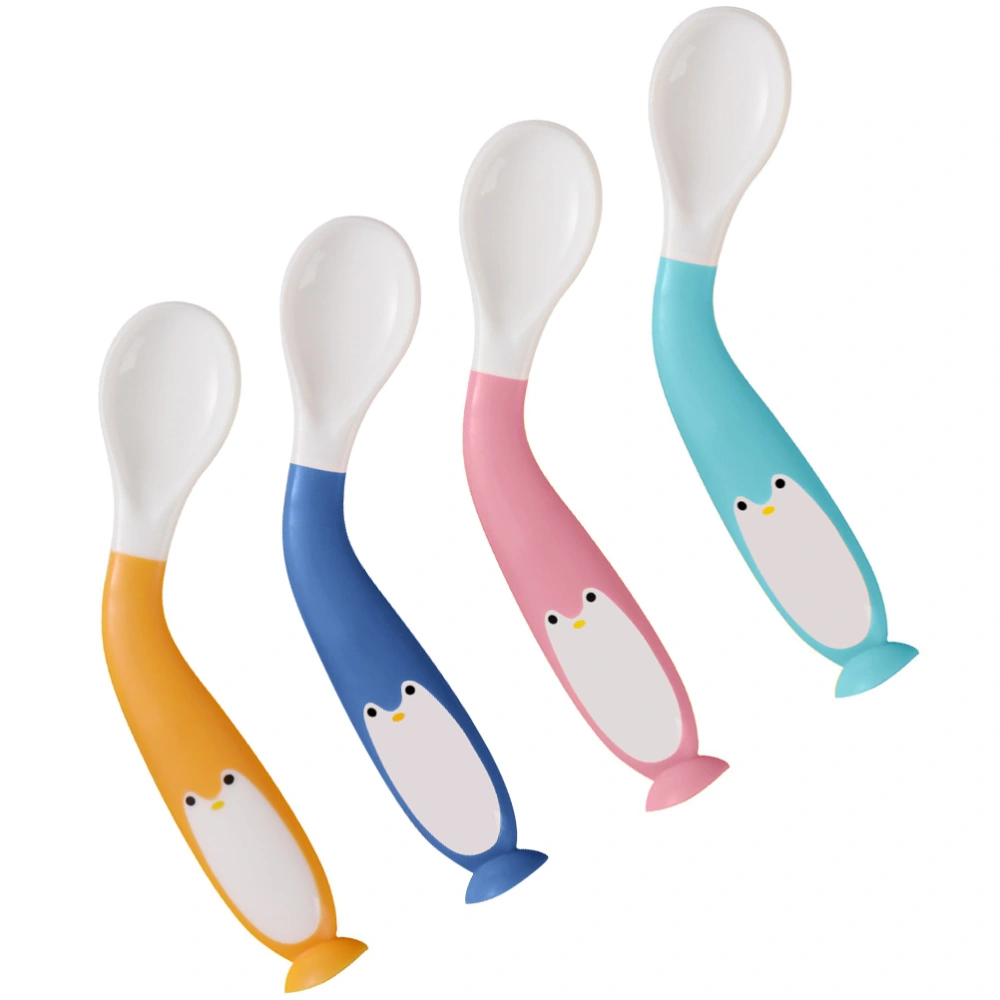 4PCS Adorable Baby Spoon Premium Baby Spoon Healthy Toddler Tableware Spoon