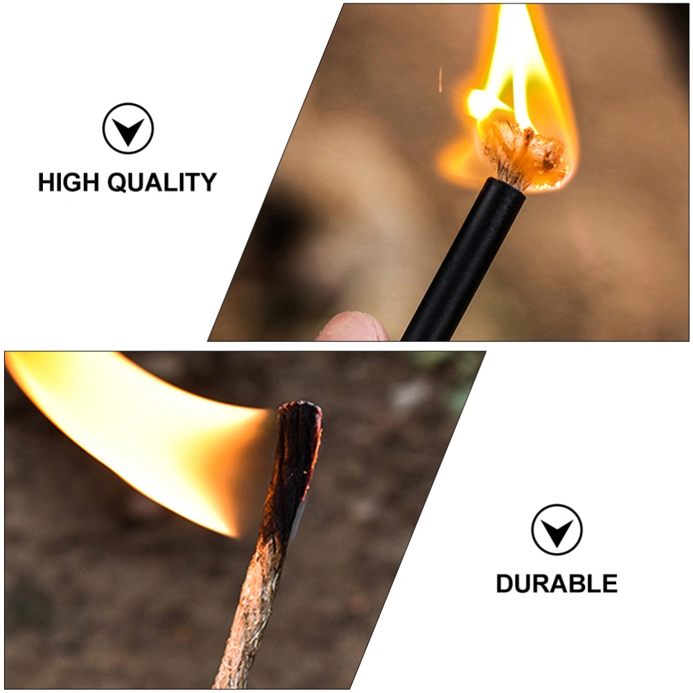 2pcs Fire Starters Camping Lighter Hemp Tinder Tube Matchstick Fire Starters