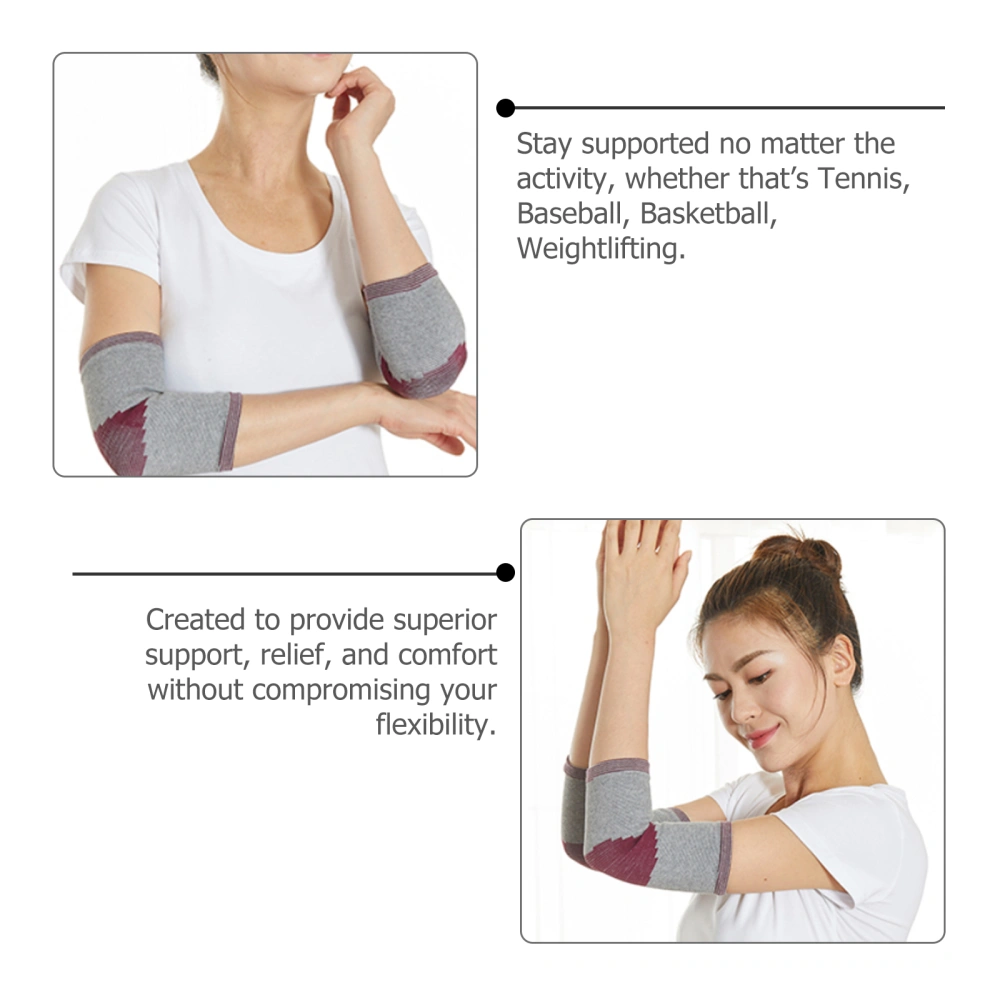 1 Pair Elbow Sleeve Elastic Warm Protective Elbow Cover Breathable Elbow Guard