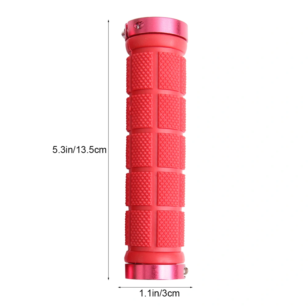 2Pcs Anti-slip Cycle Handle Cover Handlebar Cover Bike Handlebar Grips Bike Double Handle Cover (Red)