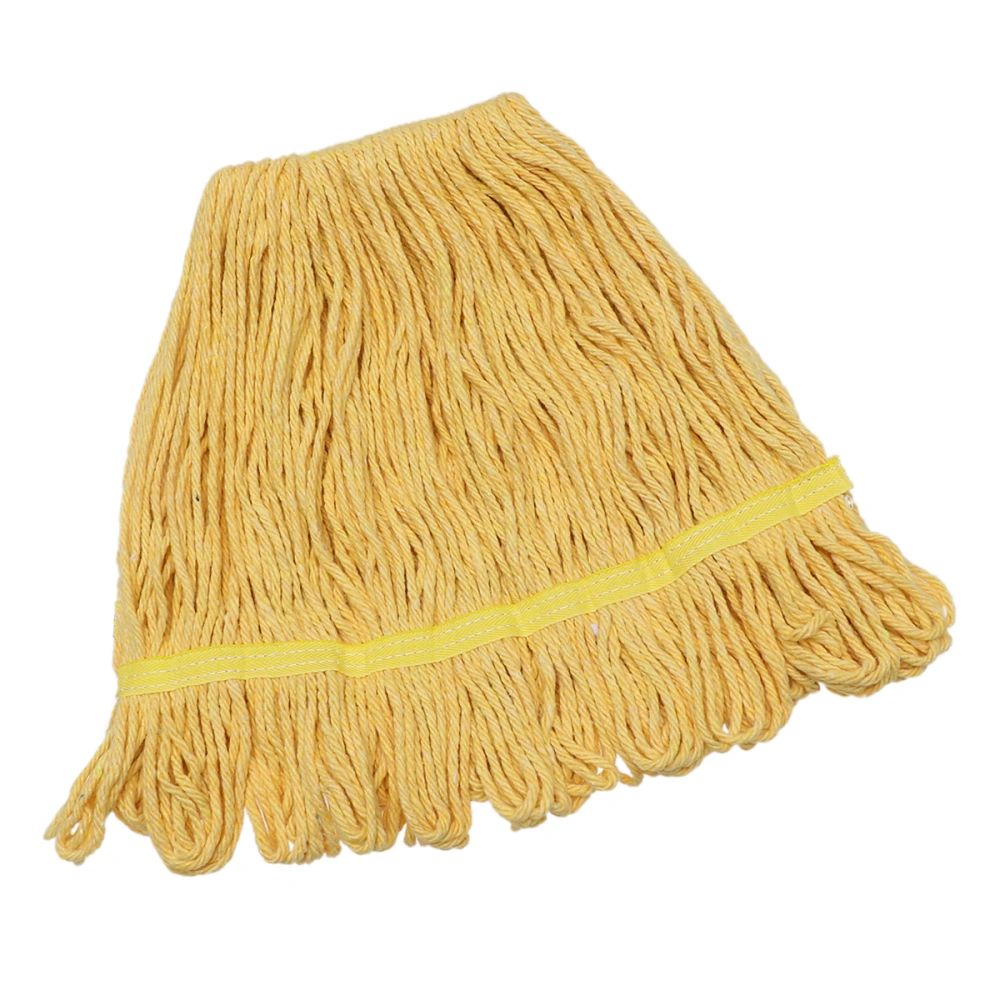 1PC Cotton Mop Cloth Water Absorption Mop Head Cleaning Accessories Durable Mop Cloth for Home Replacement Daily Use (Yellow)