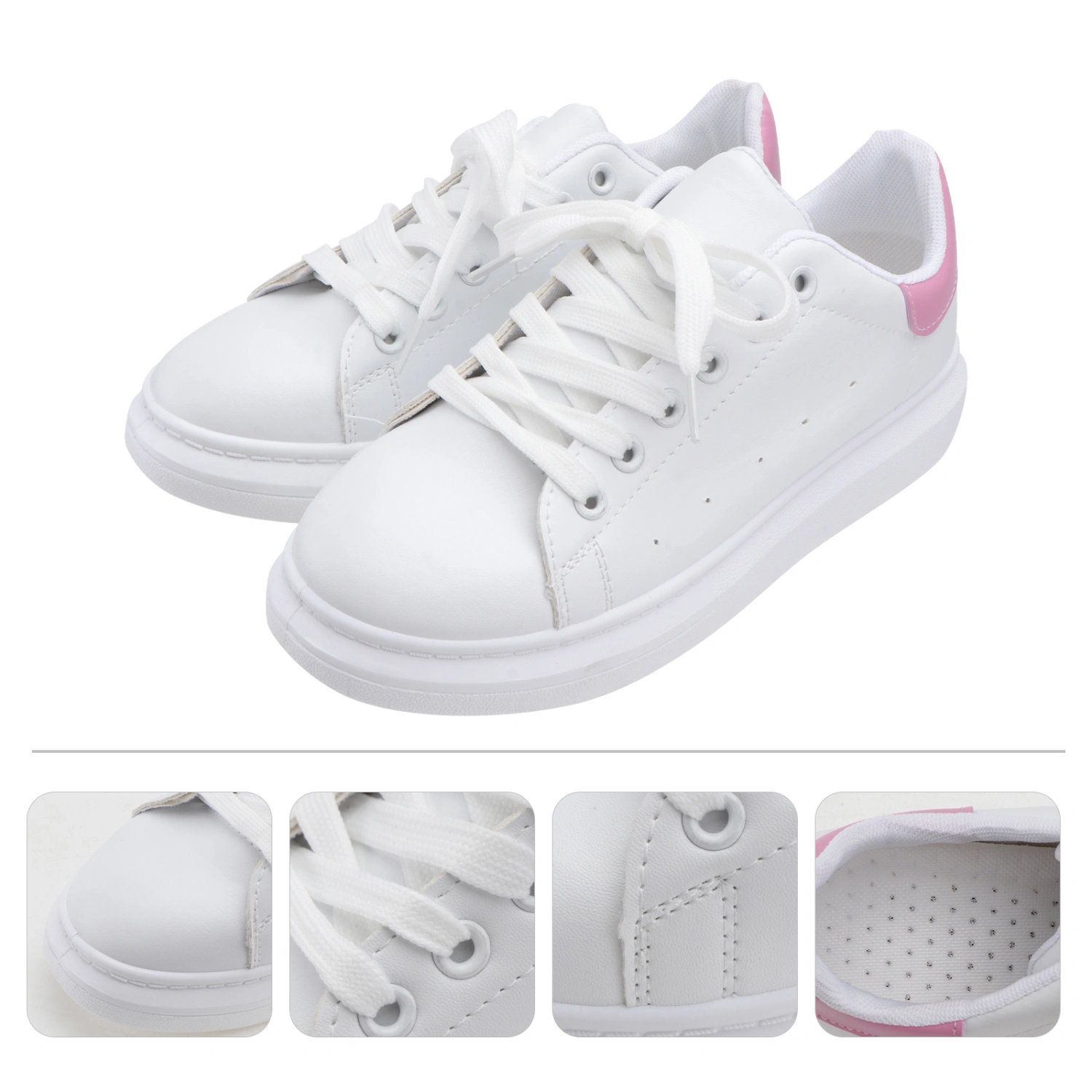 1 Pair Thick Sole Sports Shoes Casual Board Shoes Student Heighten Running Shoes