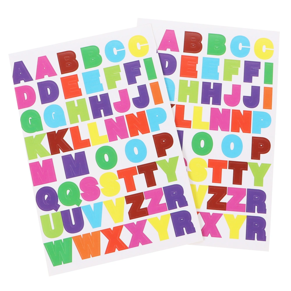 50pcs Colorful Letter Sticker Decorative Alphabet Decals for Diary Scrapbook