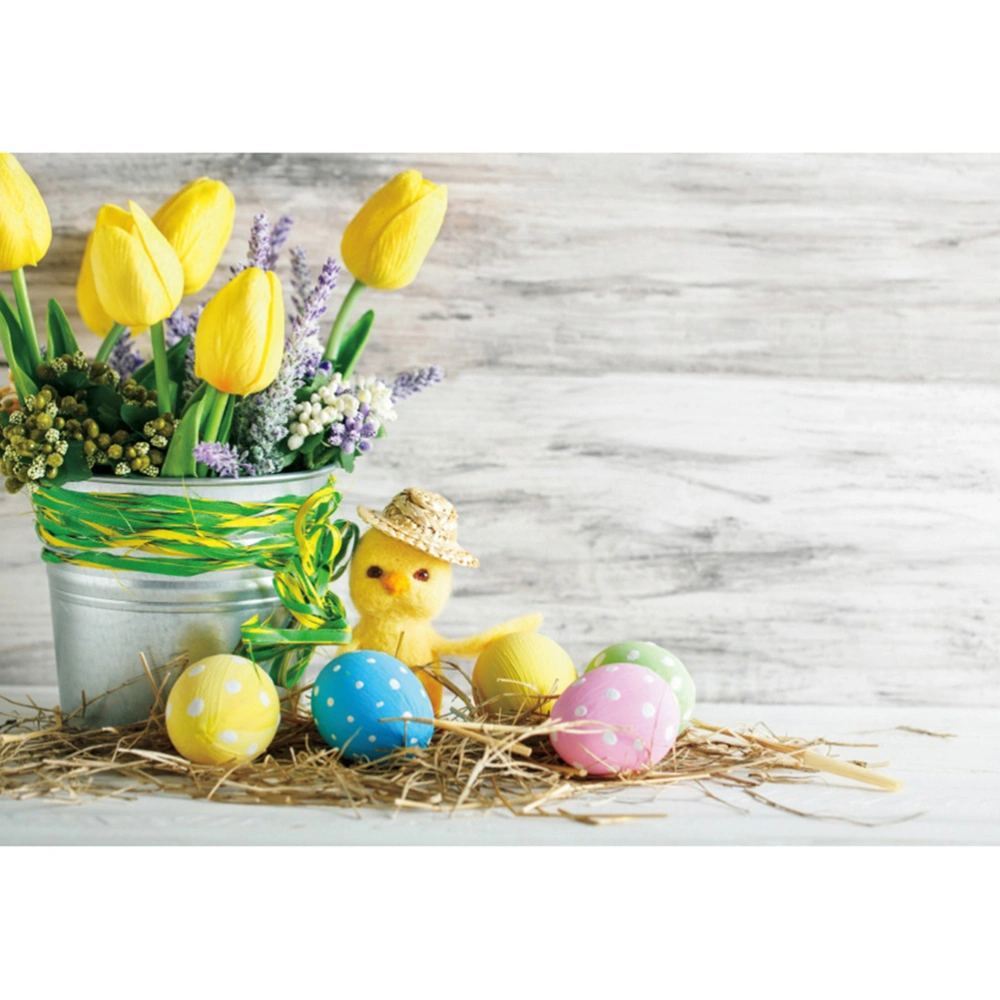 Easter Colorful Egg Chicken Photographic Backdrop Beauttiful Backdrop Photo Prop for Photographic Studio