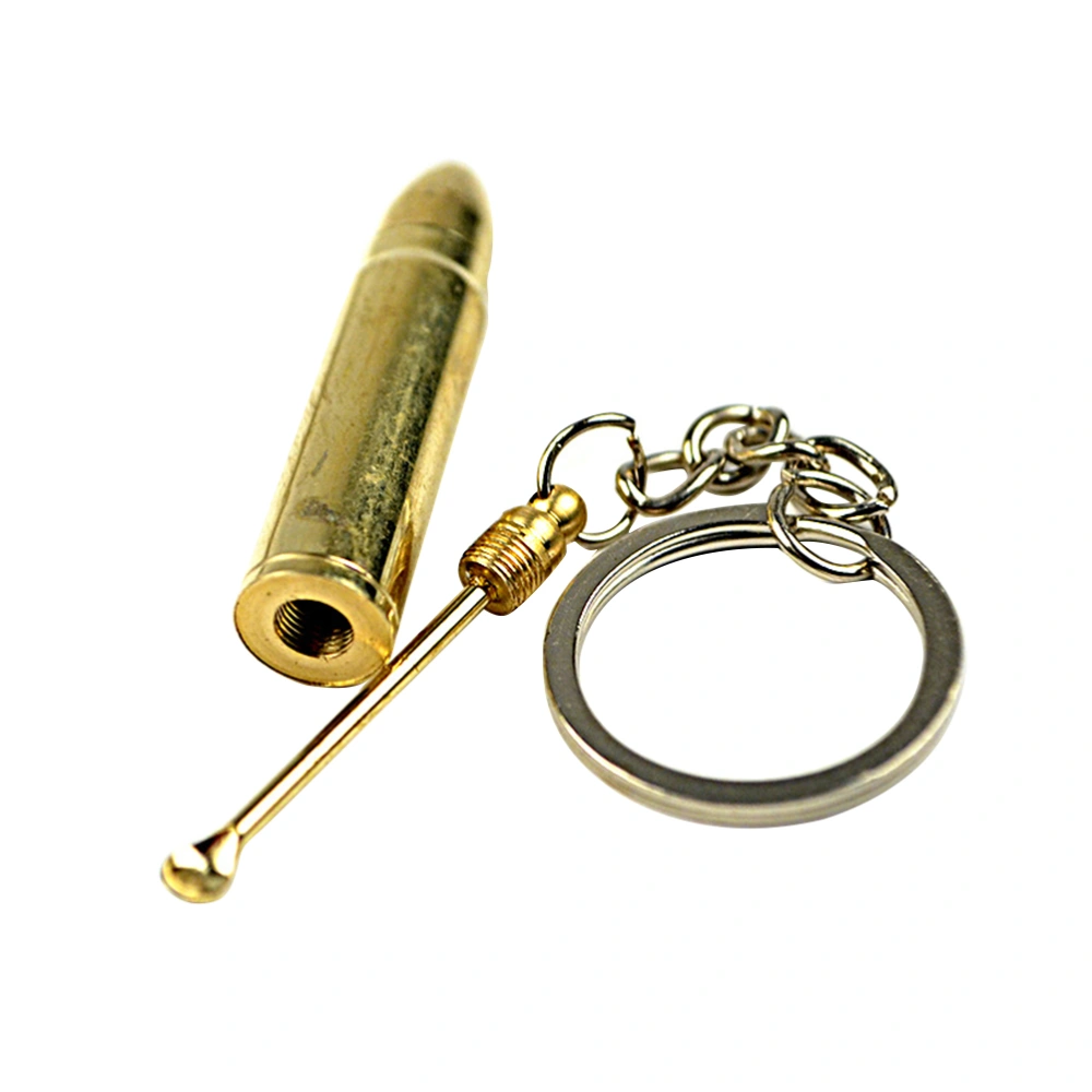 Gold Bullet Keychain Secret Pipe Tobacco Pipe