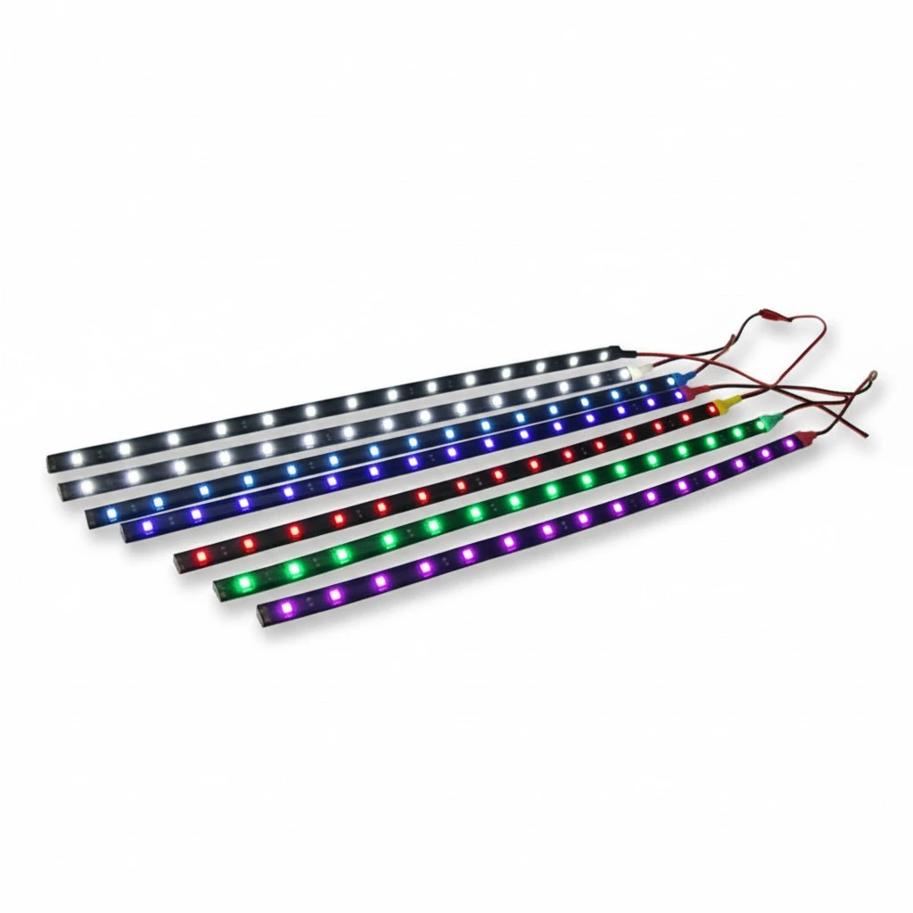 5 PCS 30cm 15-LED 3528 SMD Car Rope Light Waterproof Flexible LED Strip Light (Blue Light)