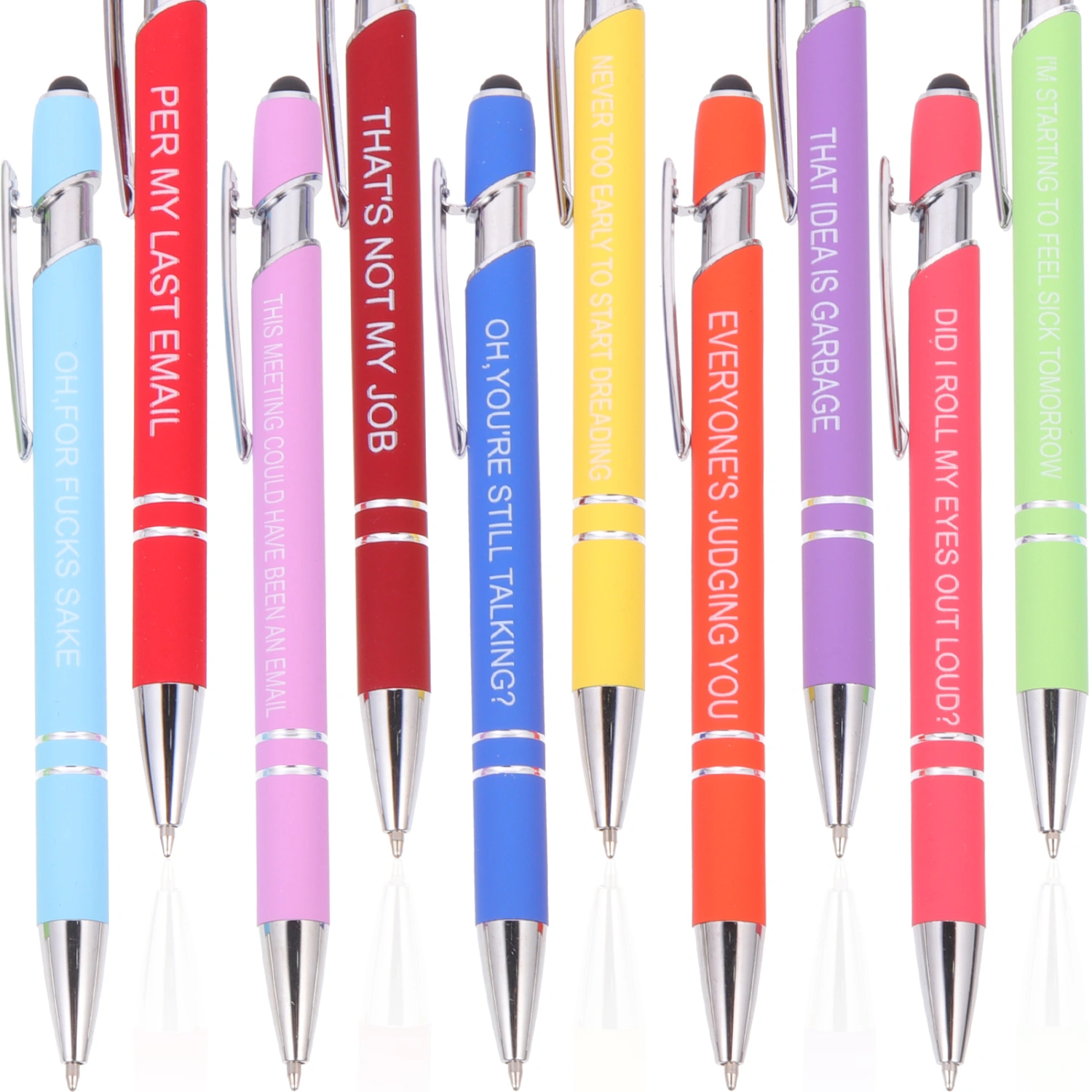 10Pcs Portable Writing Pens Multi-function Inspiring Pens Household Fun Pens Office Accessory