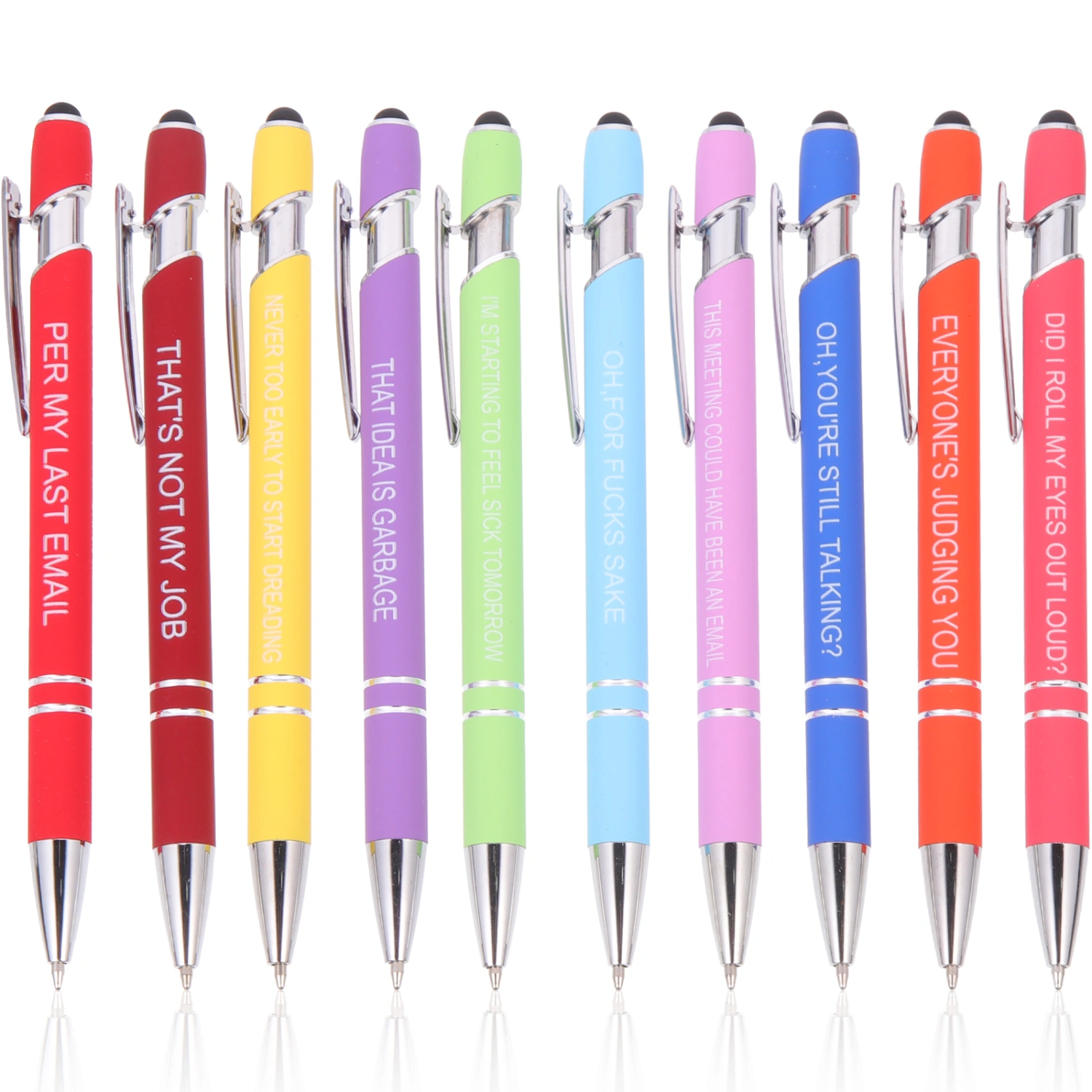 10Pcs Portable Writing Pens Multi-function Inspiring Pens Household Fun Pens Office Accessory