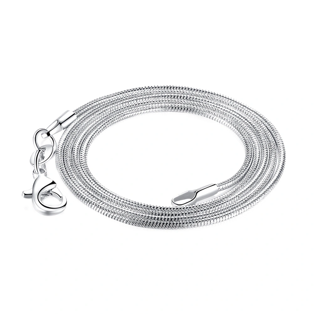 16 Inch Classy Clavicle Chain Necklace Mens Womens Sell Silver Jewelry Snake Chain Necklace