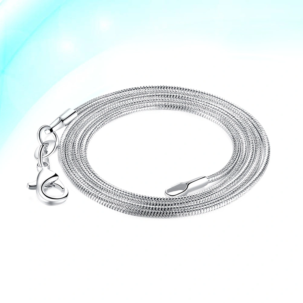 16 Inch Classy Clavicle Chain Necklace Mens Womens Sell Silver Jewelry Snake Chain Necklace