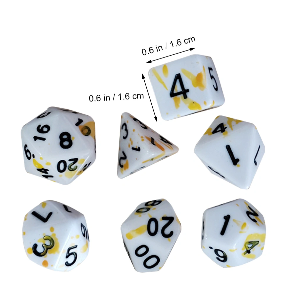 7Pcs Blood Dices Blood Splatter Dices Role Playing Game Dices Party Supplies