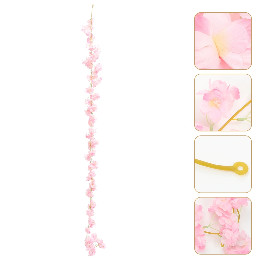 Artificial Cherry Blossom Flower Vine Hanging Flower Garland Wedding Flower Garland Pink