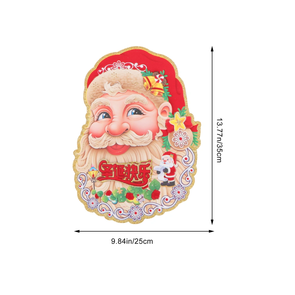 4Pcs Santa Claus Stickers Christmas Window Decals Festival Mall Decorations