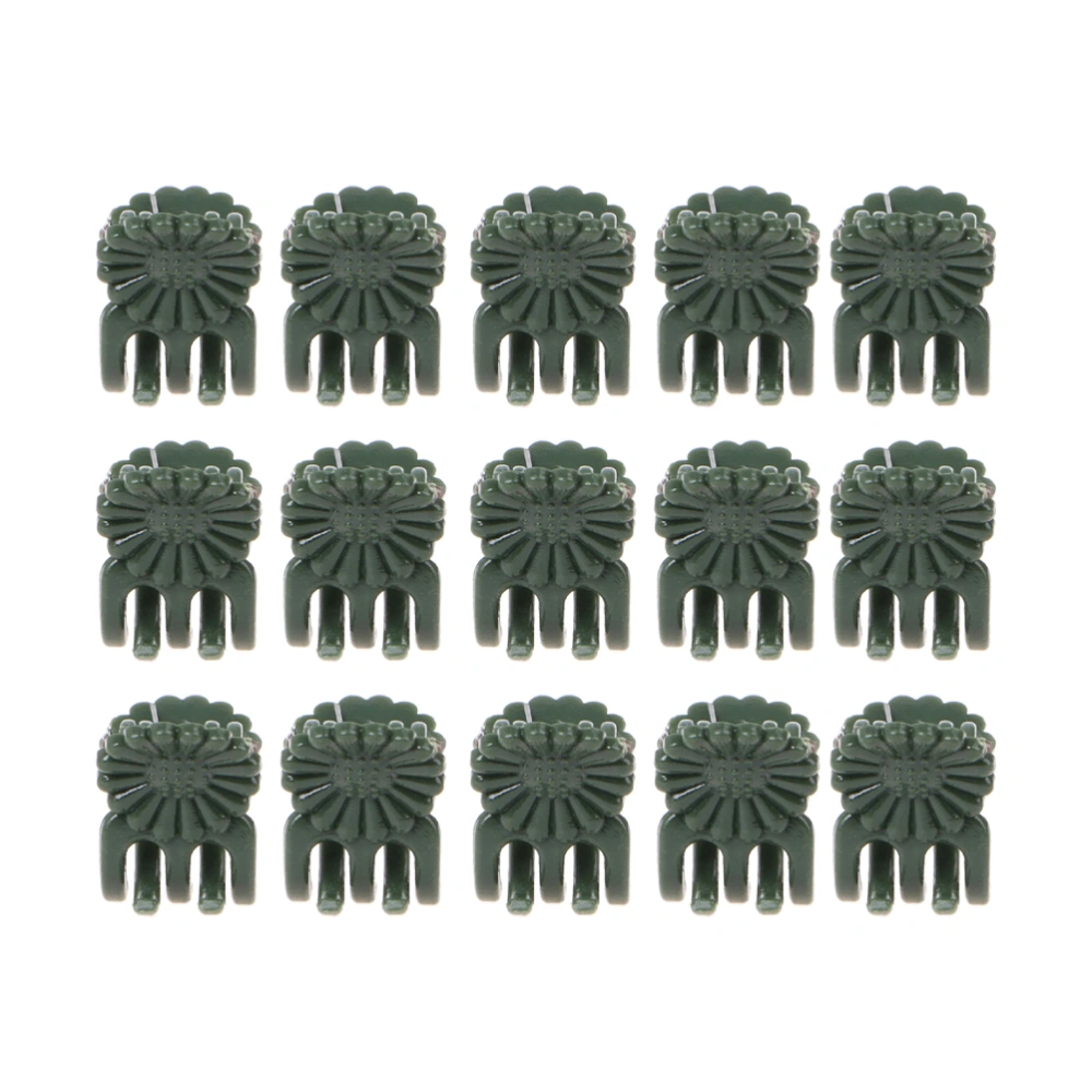 100PCS Orchid Grafting Clips Garden Flower Vine Fixed Clamps Gardening Bonsai Clips Plant Support Clips (Green)