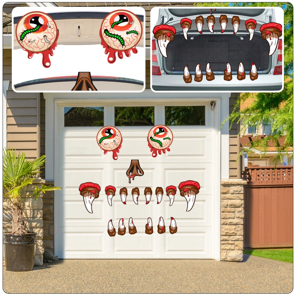 1 Set Halloween Garage Sticker Garage Door Car Decorative DIY Stickers