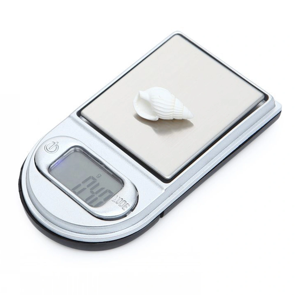 Cigarette Lighter Shape Mini Electronic Scale Portable Tea Powder Jewelry Scale Table Scale for Home Store Use - 100g/0.01g (Silver)