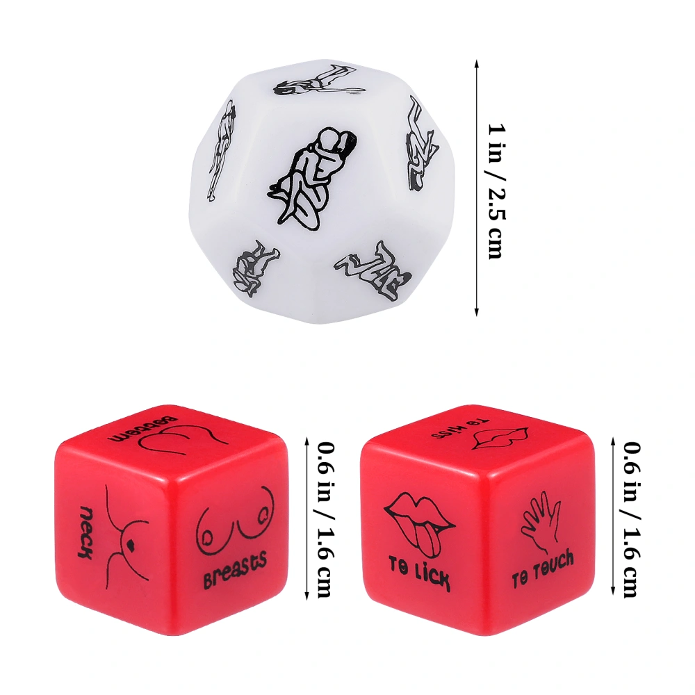 Supvox 3pcs Playing Spice Sex Game Toy Dices Foreplay Dices Novelty Gift for Adults Couples Lovers