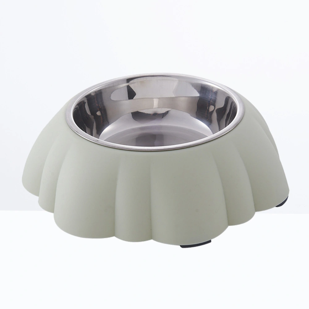 Light Green Stainless Steel Bowl Non-slip Pet Feeder Puppy Food Bowl Feeding Basin Pet Supplies for Dog Cat