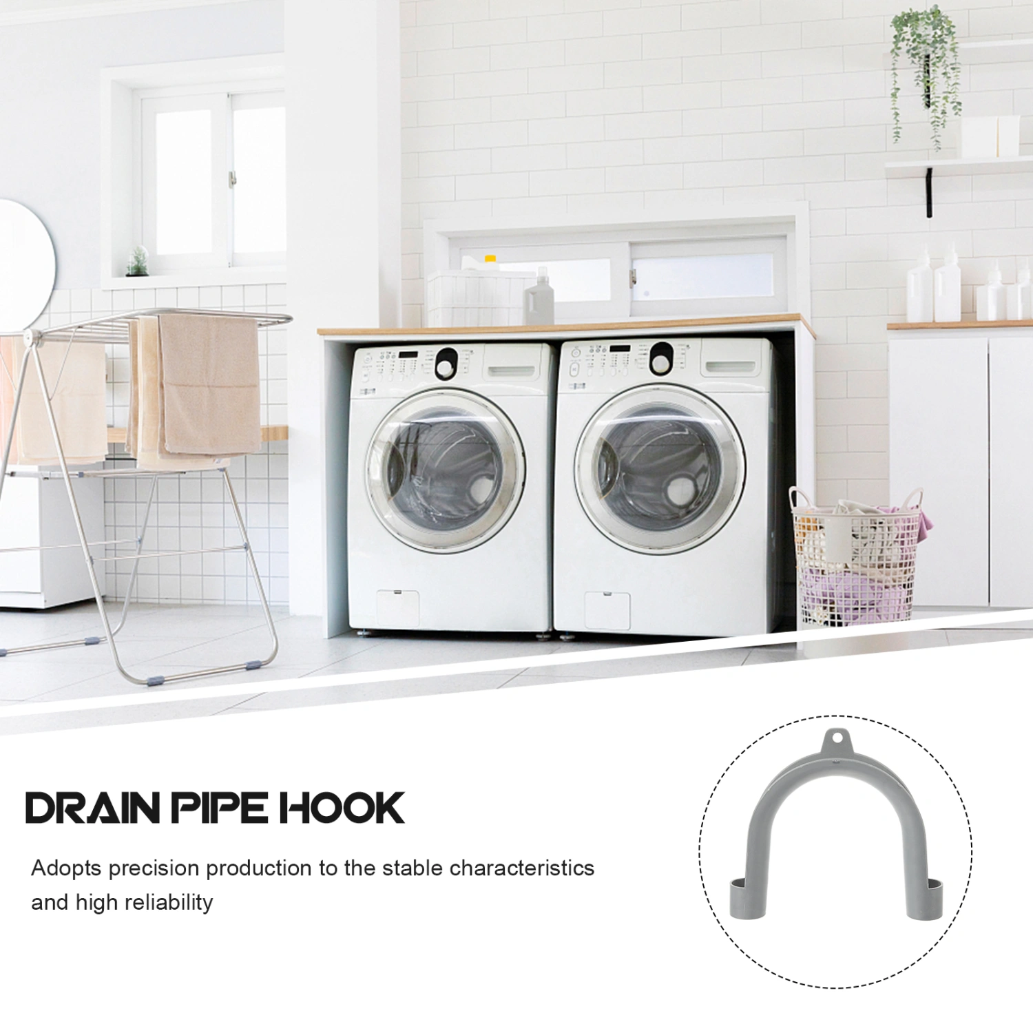 Washing Machine Drain Hose Holder Clothes Washer Drain Hose Guide Hook Supply