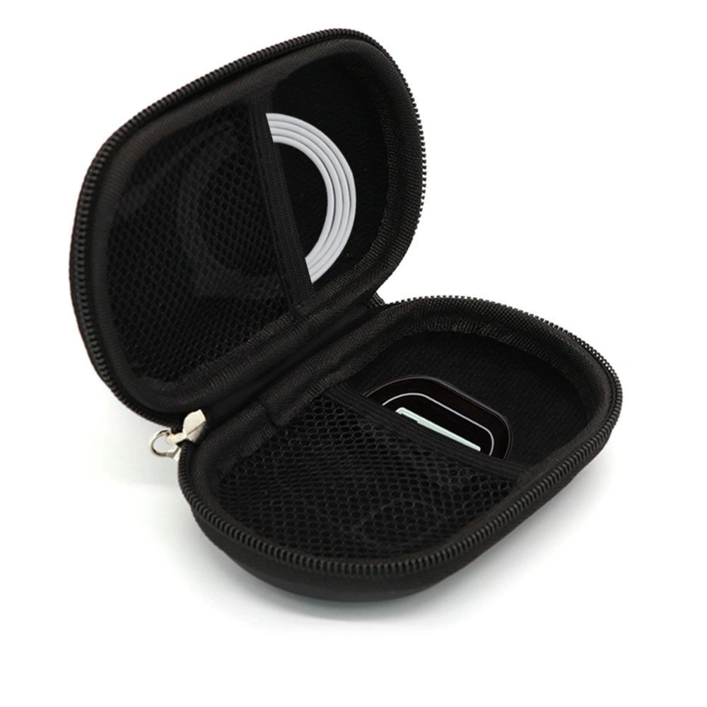 EVA Storage Box Case Earphone Data Cable GPS Storage Container Organizer Zipper Pouch (Black)