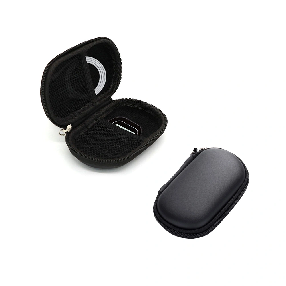 EVA Storage Box Case Earphone Data Cable GPS Storage Container Organizer Zipper Pouch (Black)