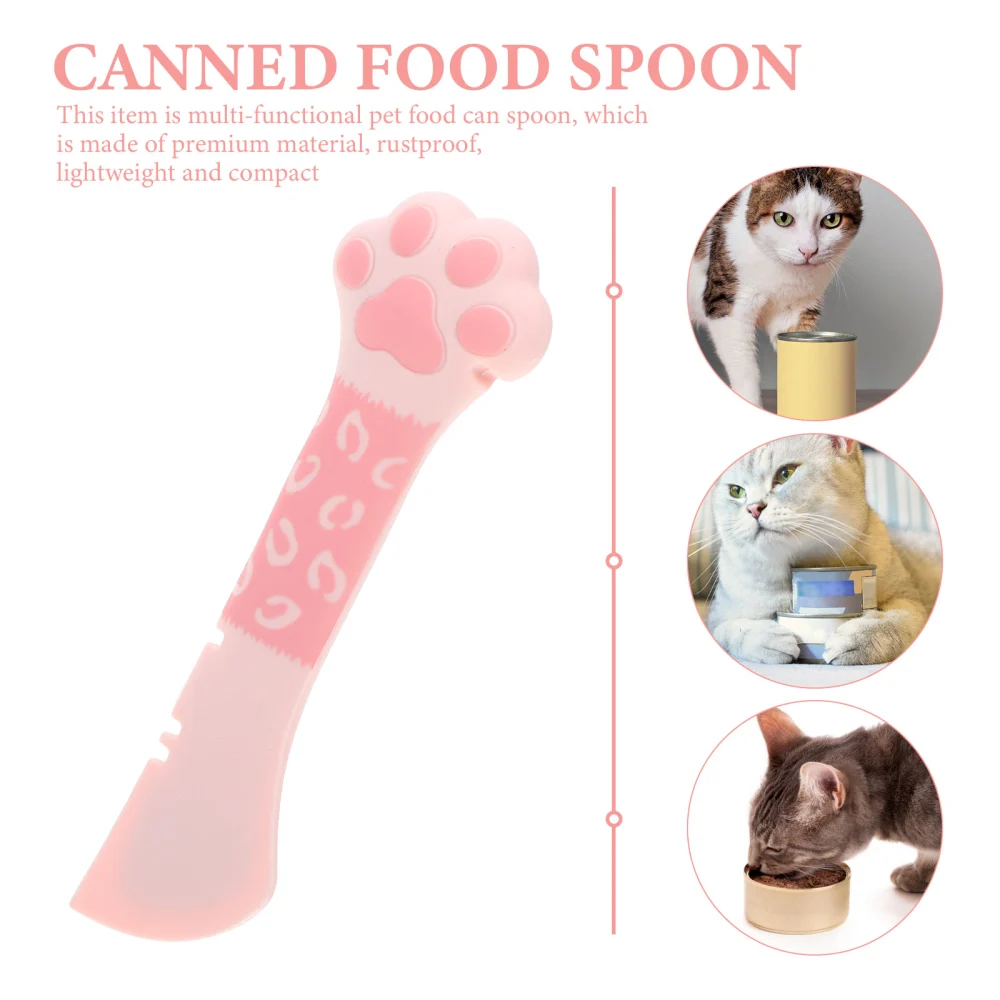 Silicone Cat Wet Food Spoon Manual Can Opener Multi-functional Pet Food Can Scoop