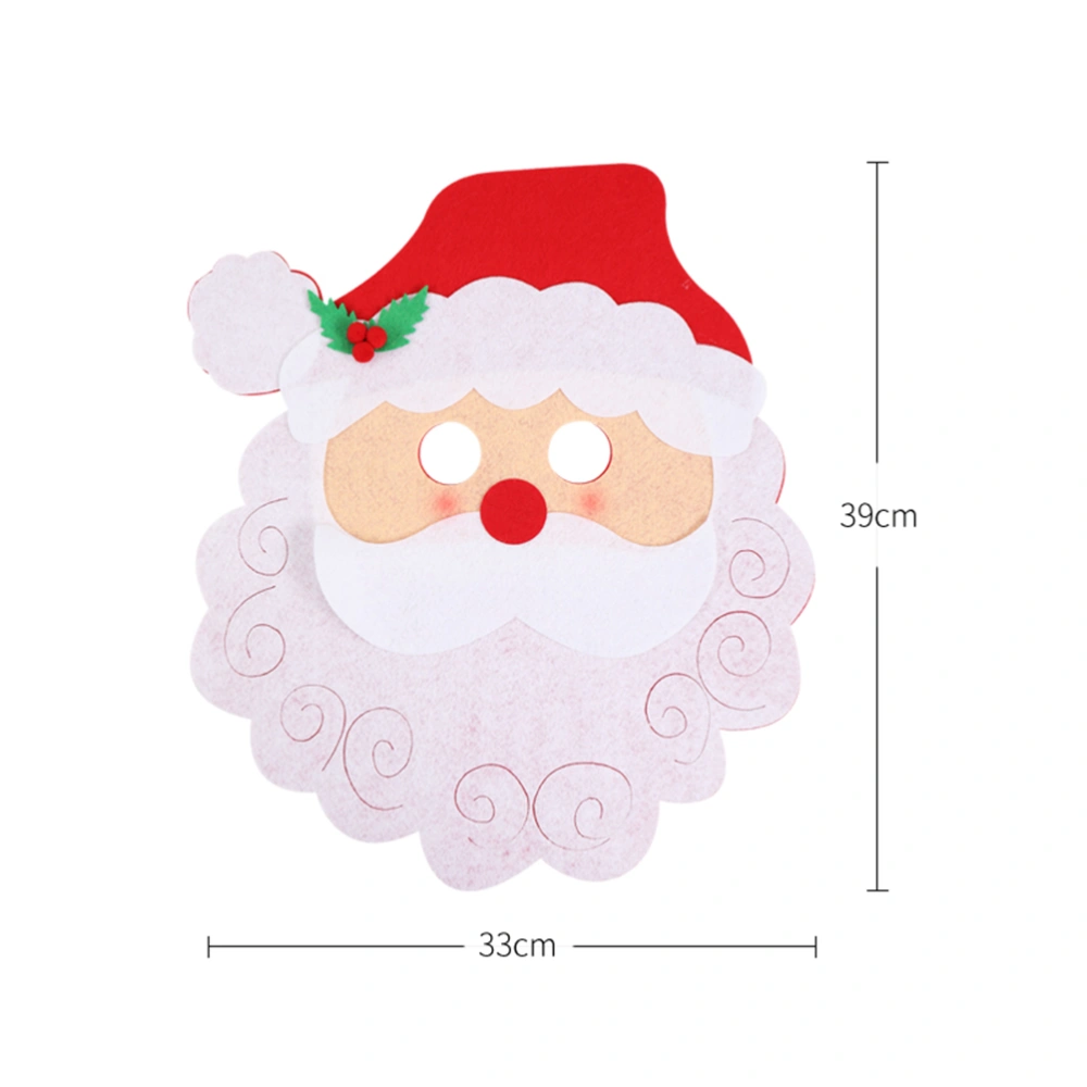 Santa Design Mask Christmas Decorative Face Mask Funny Nonwoven Mask Christmas Supplies Dress Up Apparel Accessories for Costume Cosplay Christmas