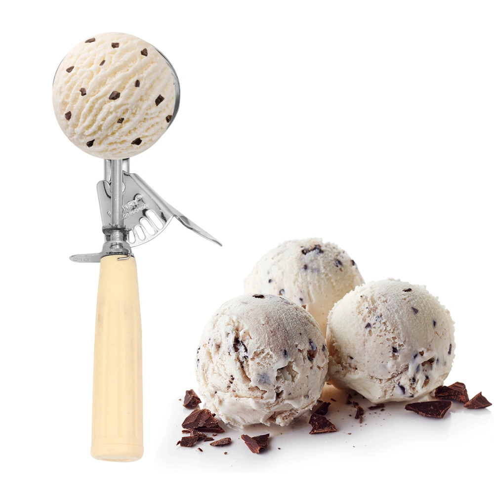 1Pc Ice Cream Scoop Stainless Steel Scoop Fruit Digging Spoon Dessert Scoop