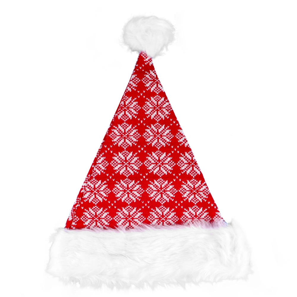 1Pc Santa Hat Knitted Knitted Ball Hat Warm Christmas Hat for Adults