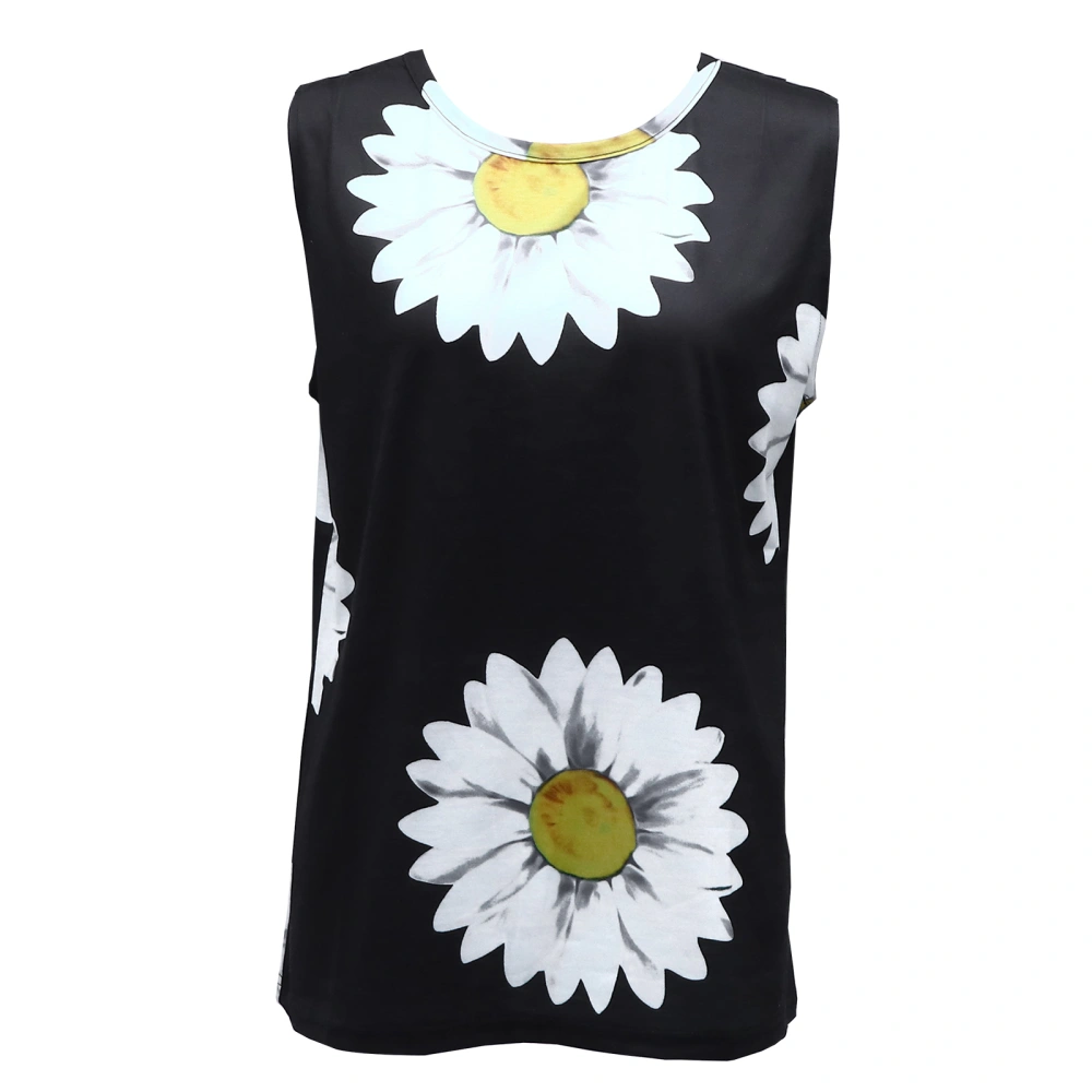 1Pc Summer Woman Sleeveless T-shirt Sunflower Printed Vest Fashion Girl Clothes