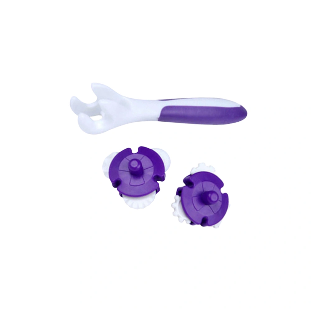 3pcs Useful Cake Baking Roller Reusable Dessert Making Tool Baking Supplies Kitchen Utensil for Home Bakery (Purple)