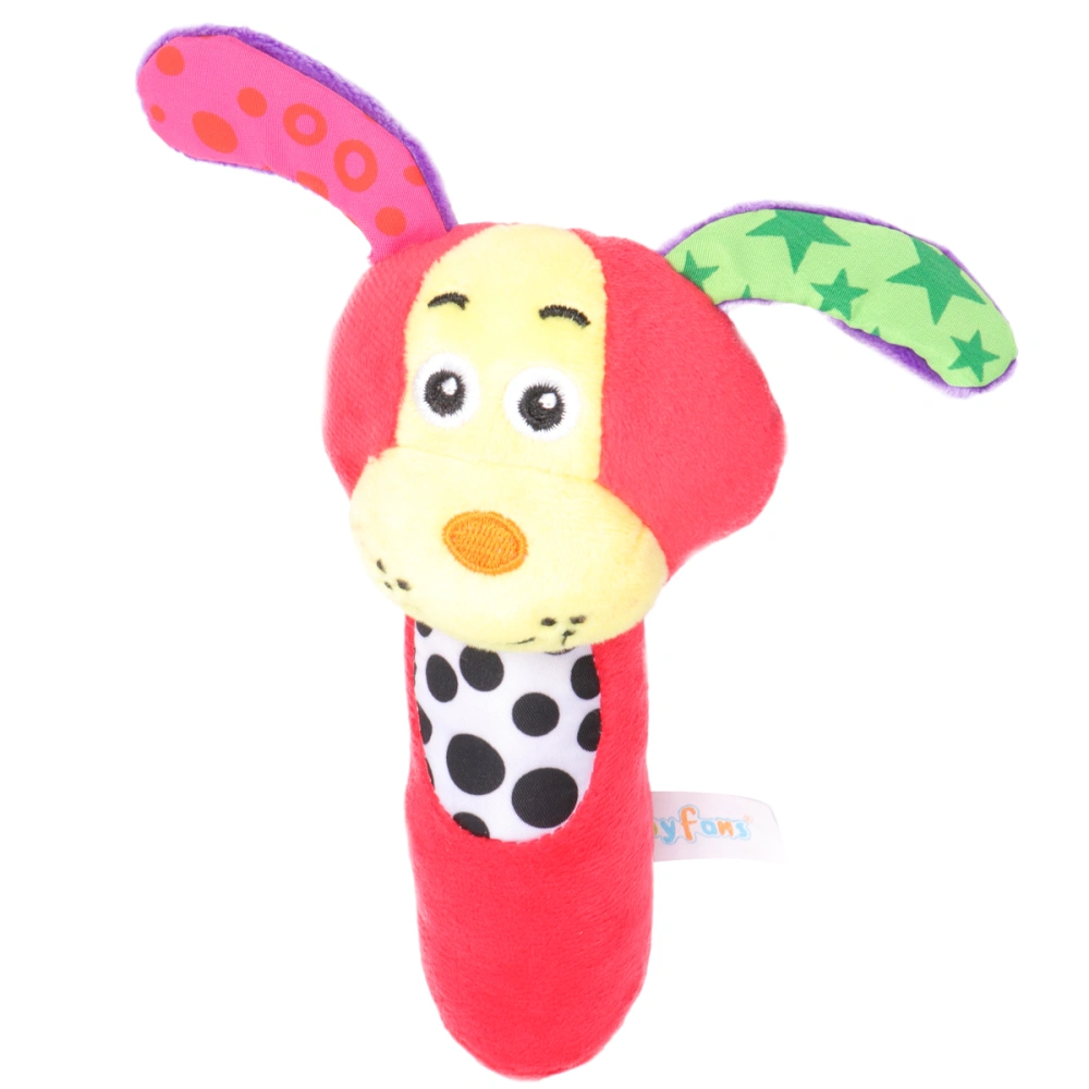 Creative Hand Rattle Toy Hanging Funny Cart Pendant Educational Plush Toys for Stroller Newborn Baby Infant (Puppy)