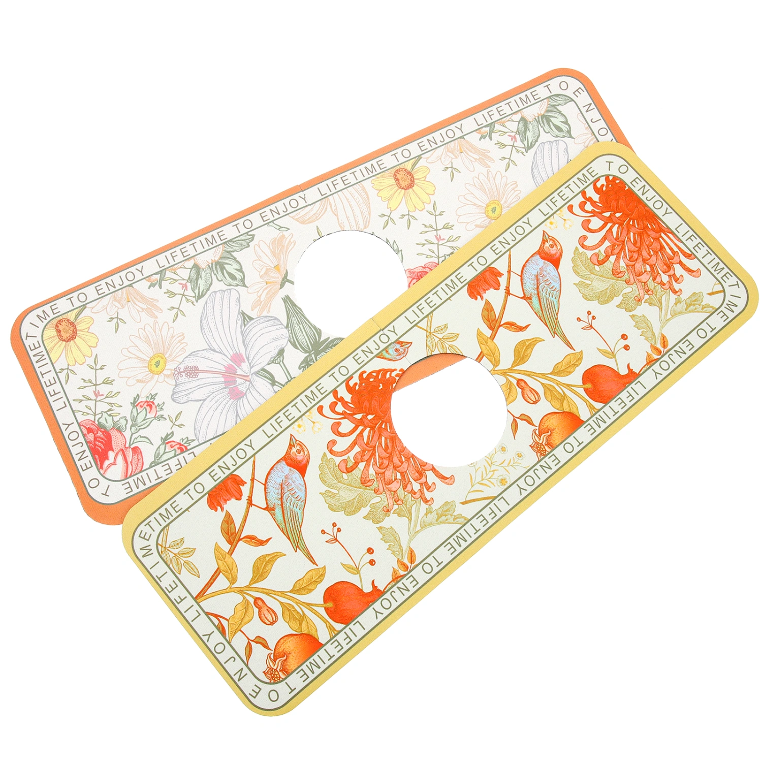 2pcs Countertop Drain Mats Diatom Ooze Faucet Pads Sink Faucet Mats Kitchen Faucet Absorbent Mat