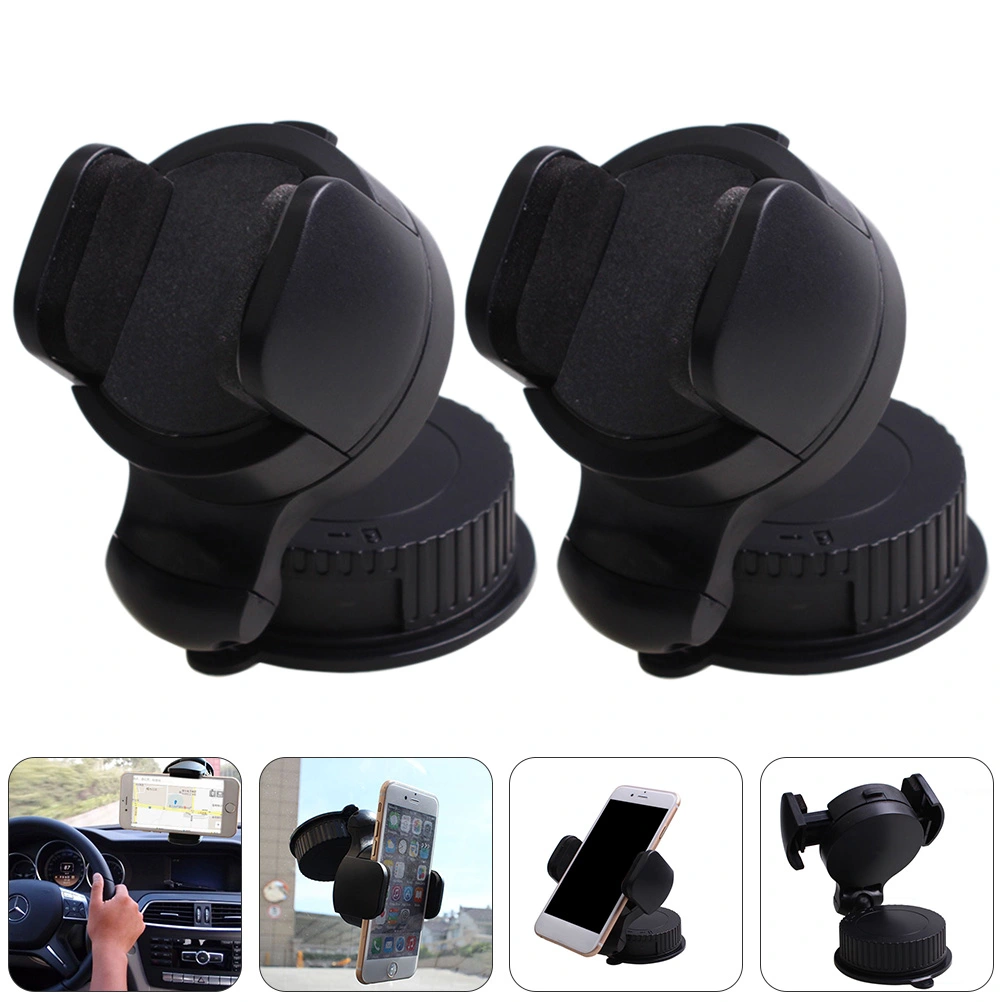 2 Pcs Sucked Type Vehicle Phone Holder Phone Bracket 360° Rotating Phone Holder