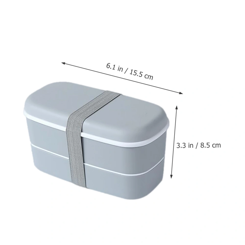 1 Set Double Layer Lunch Box Bento Box Lunch Container for Student Worker