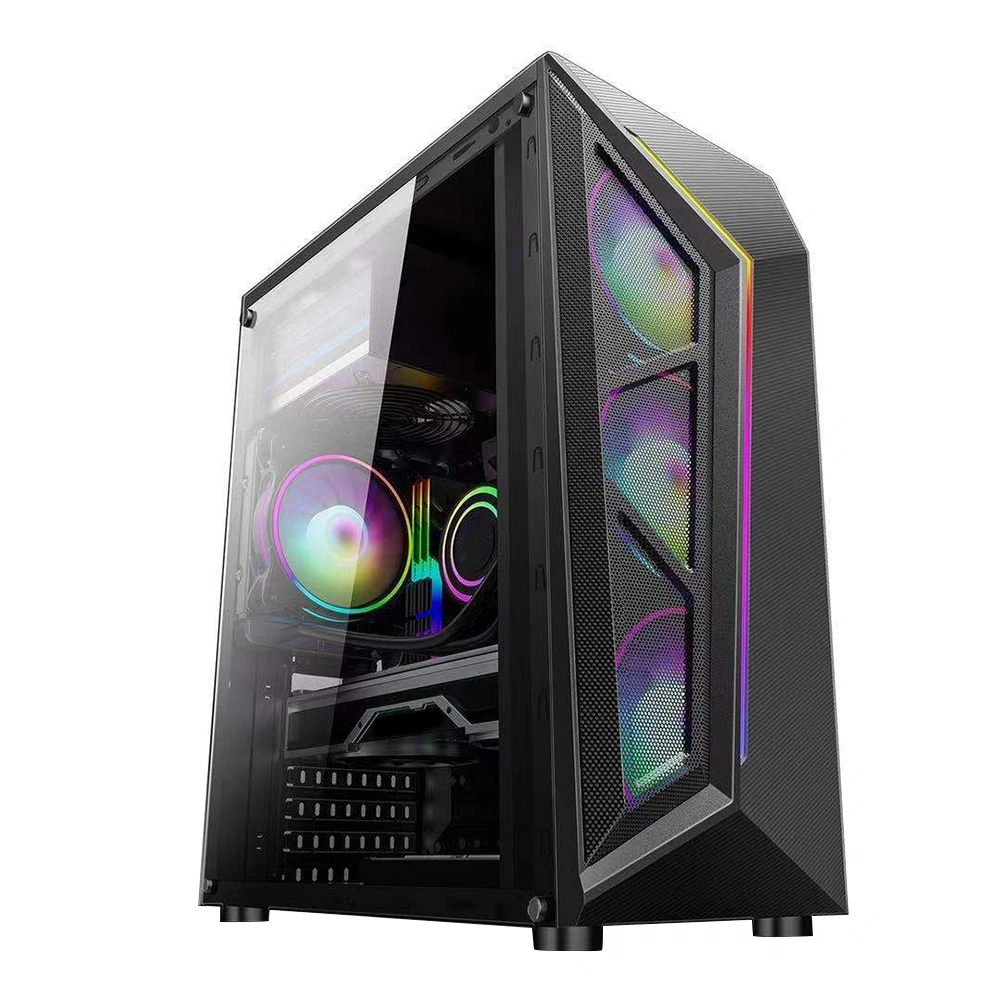 ATX Computer Case Computer Host Box Colorful Lighting Desktop Computer Case