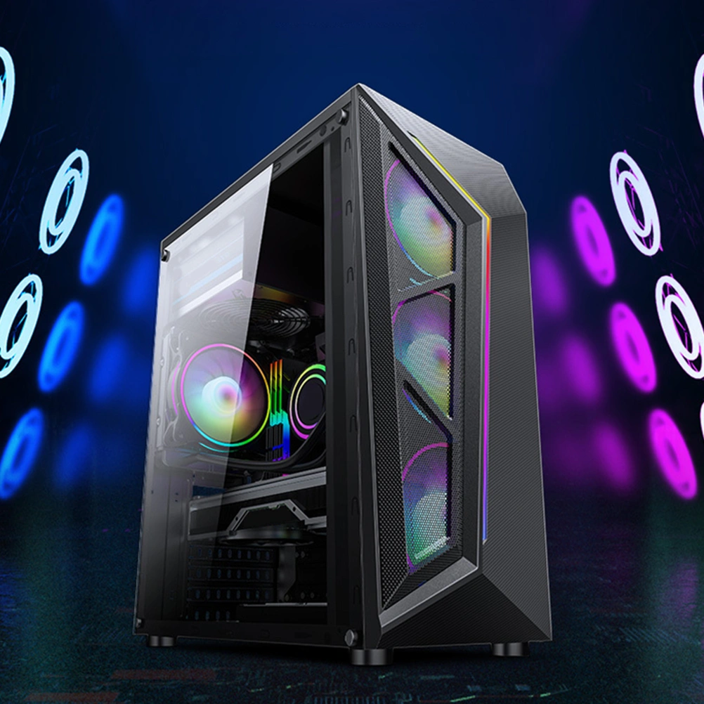 ATX Computer Case Computer Host Box Colorful Lighting Desktop Computer Case