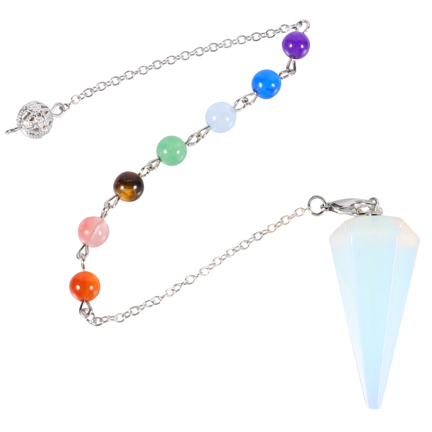 Healing Pendulum Crystal Pendant Amulet Crystal Meditation Hexagonal Pendulum