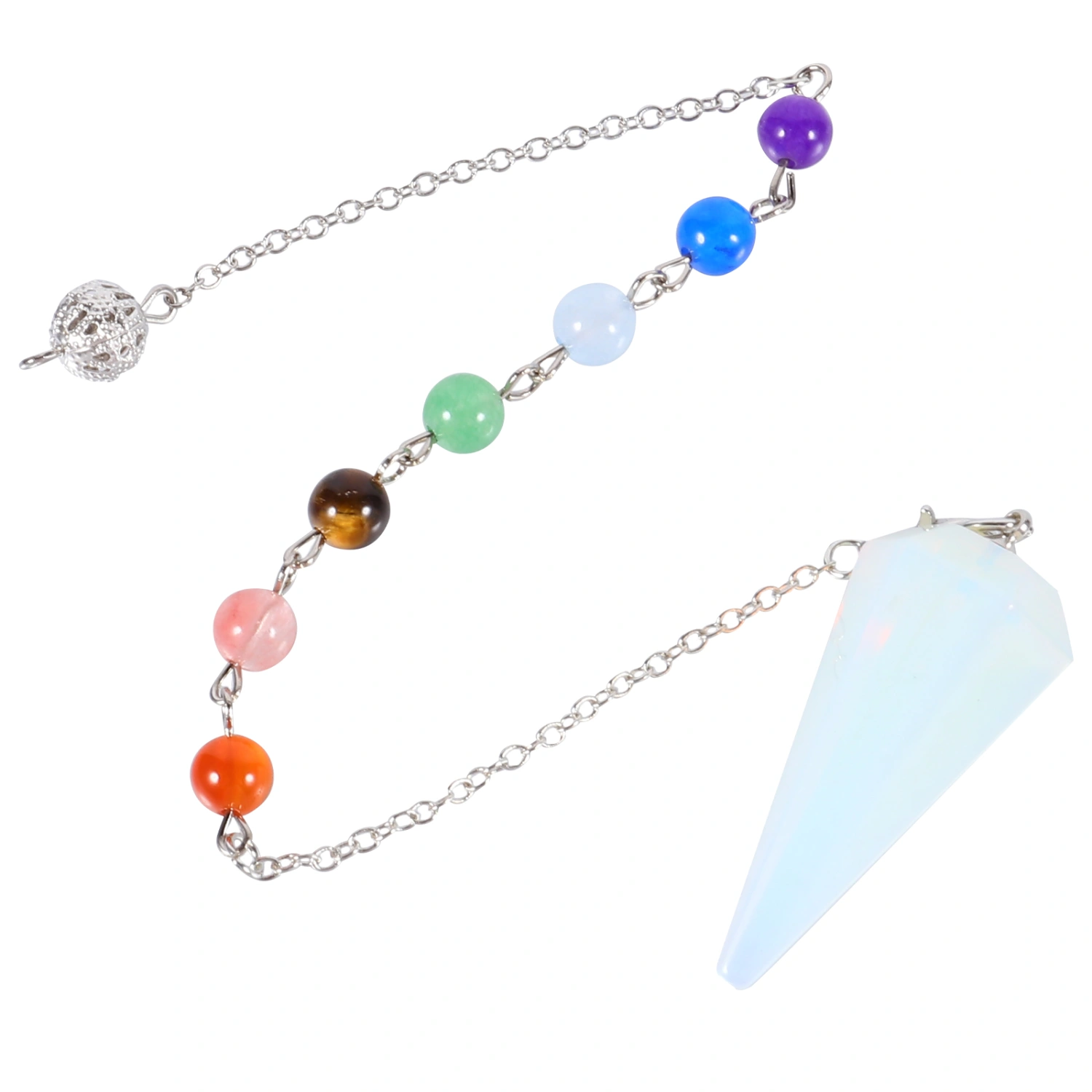 Healing Pendulum Crystal Pendant Amulet Crystal Meditation Hexagonal Pendulum