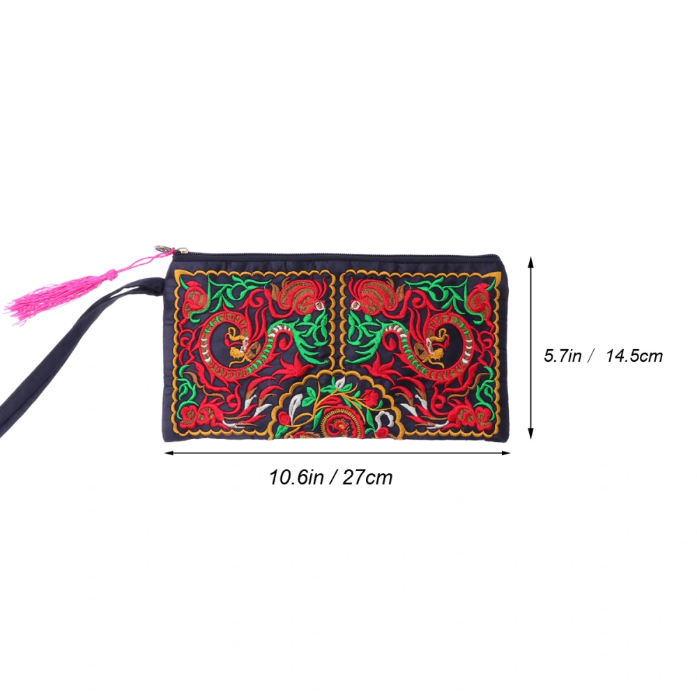 Women's Handbag Handmade Chinese Style Retro Embroidered Purse Phone Wallet With Strap