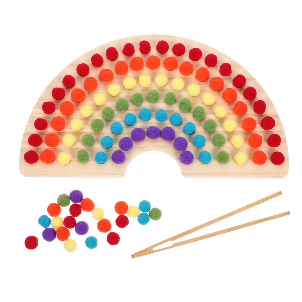 1 Set of Rainbow Bead Elimination Game Rainbow Clip Bead Toy Children Educational Toy